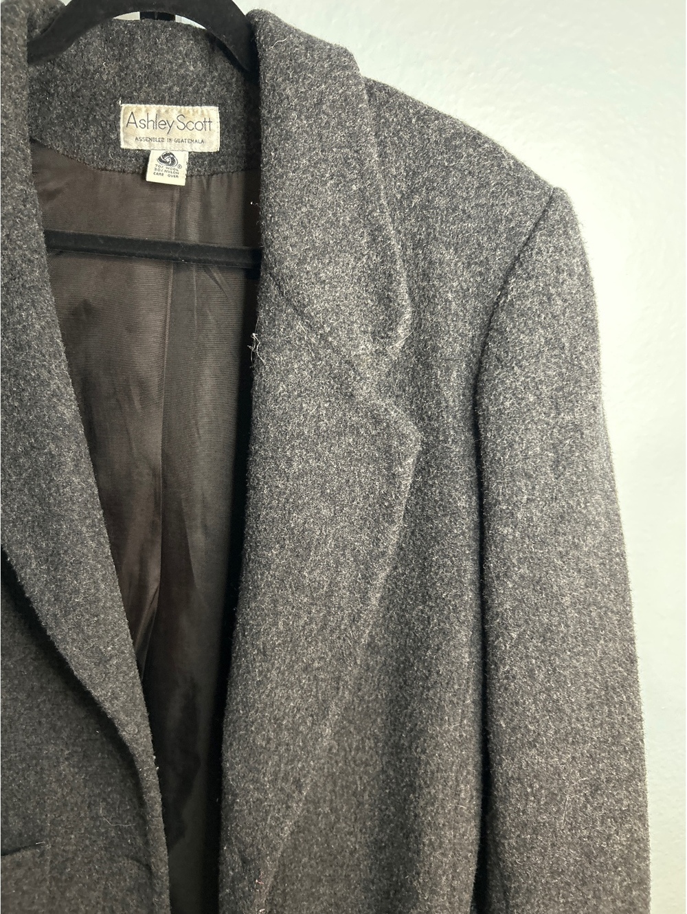 Ashley Scott Women's Gray Wool Blend Blazer Jacket Size 16